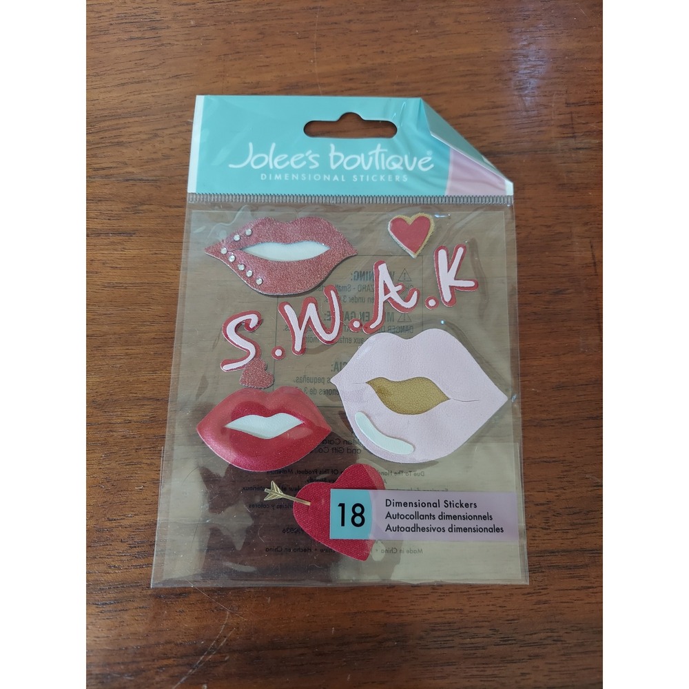 Jolee's Boutique Sweet Kisses Dimensional Stickers 18 Count‎